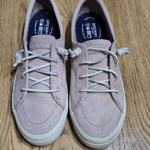 Sperry Crest Vibe Washable Sneaker in the "Rose Dust" (blush pink/light beige) l